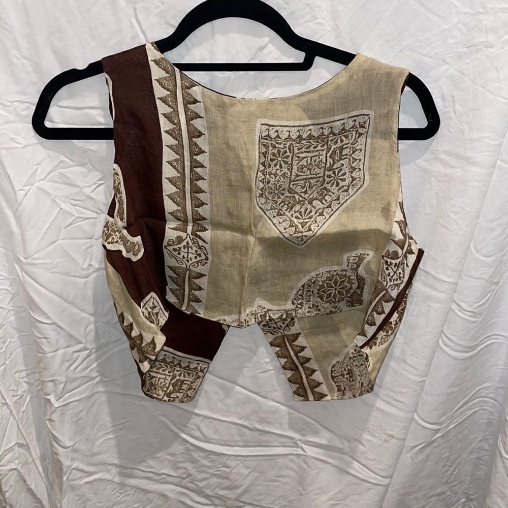 Tribal vintage cropped top size S